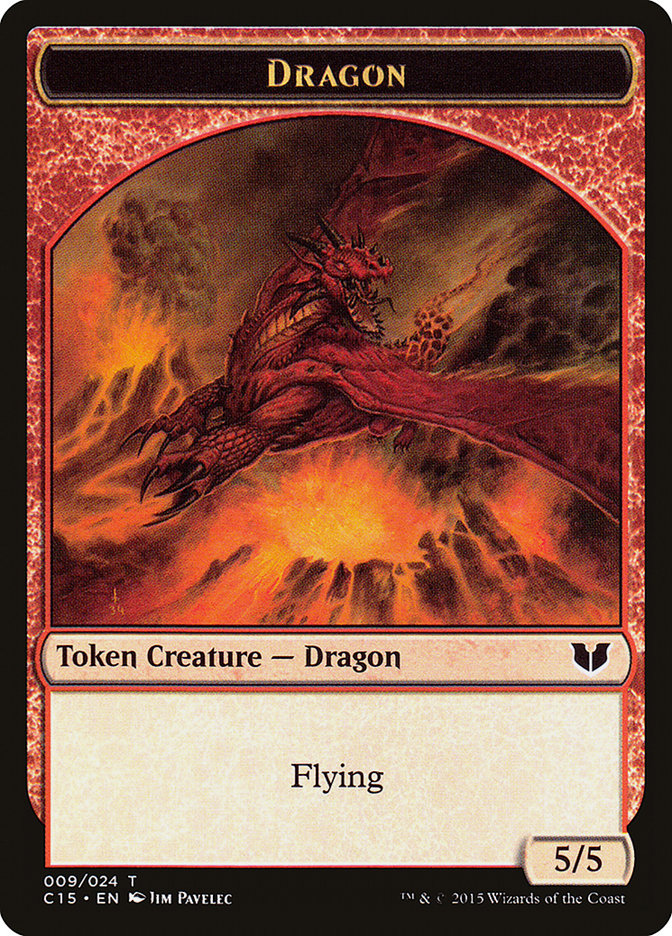 Spider // Dragon Double-Sided Token [Commander 2015 Tokens]