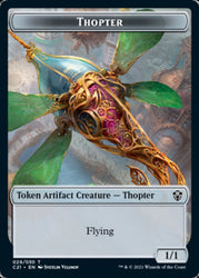 Golem (027) // Thopter Double-Sided Token [Commander 2021 Tokens]