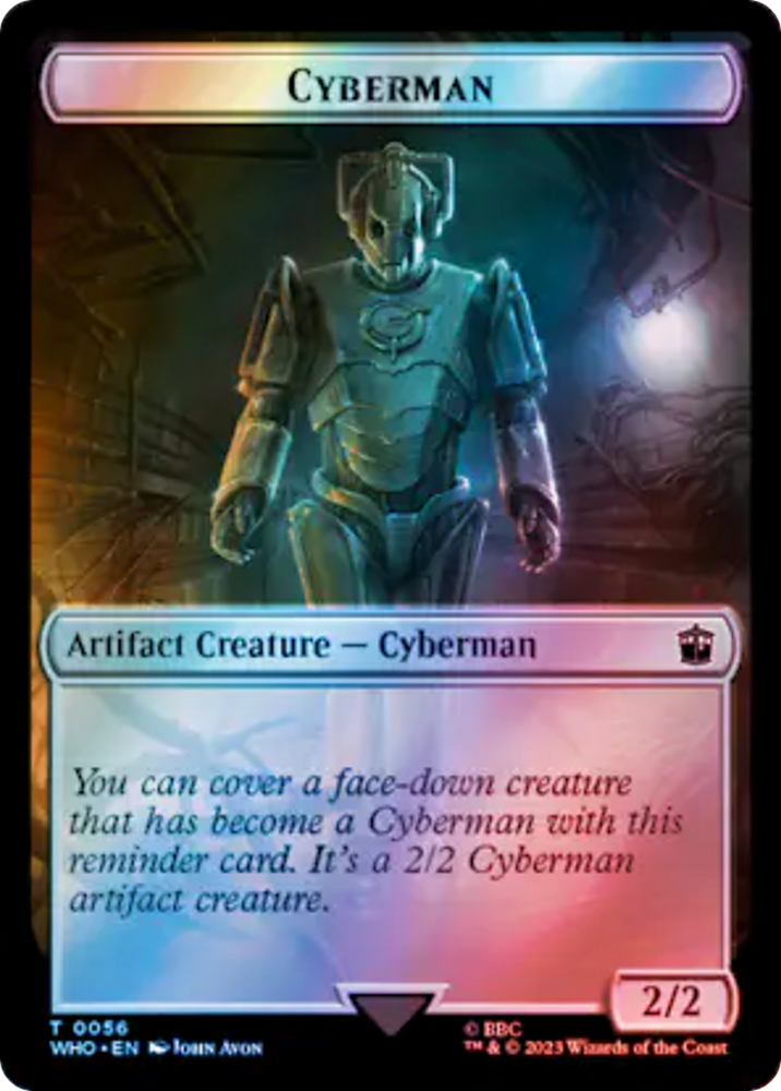 Copy // Cyberman Double-Sided Token (Surge Foil) [Doctor Who Tokens]