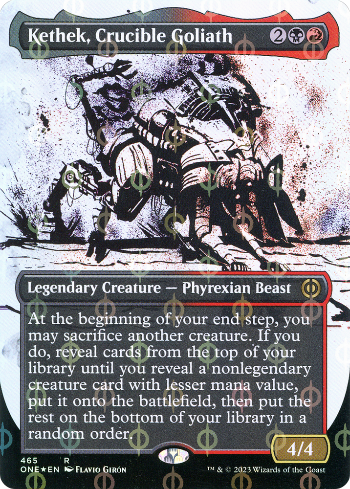 Kethek, Crucible Goliath (Borderless Ichor Step-and-Compleat Foil) [Phyrexia: All Will Be One]