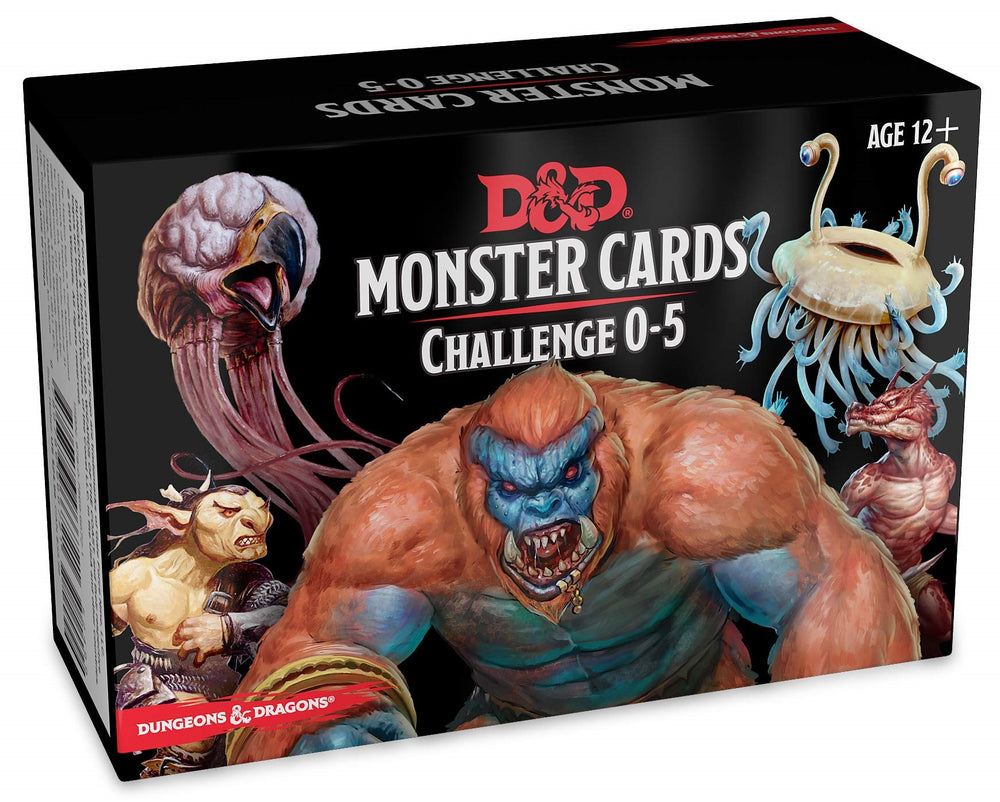 D&D Monster Cards - Challenge 0-5 Deck (268 cards)