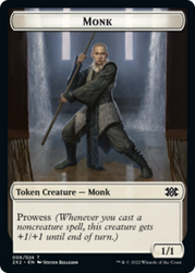 Boar // Monk Double-Sided Token [Double Masters 2022 Tokens]
