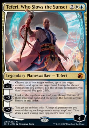 Teferi, Who Slows the Sunset (Promo Pack) [Innistrad: Midnight Hunt Promos]