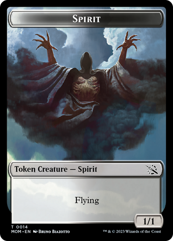 Treasure (20) // Spirit (14) Double-Sided Token [March of the Machine Tokens]