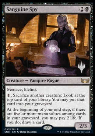 Sanguine Spy (Promo Pack) [Streets of New Capenna Promos]