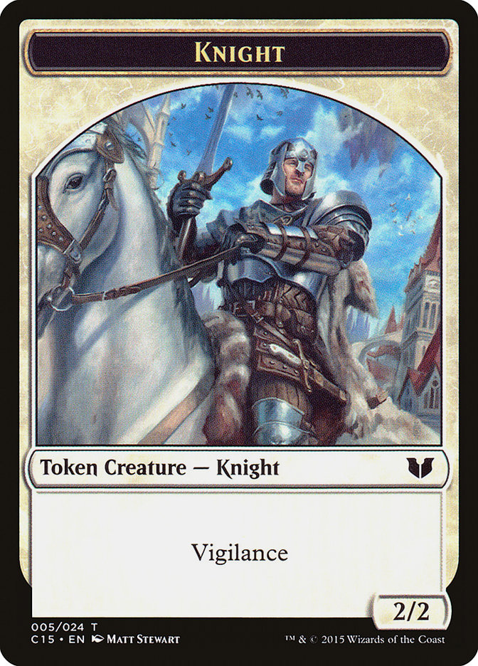 Angel // Knight (005) Double-Sided Token [Commander 2015 Tokens]