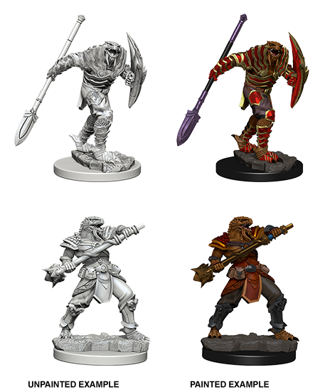 DUNGEONS AND DRAGONS: NOLZUR'S MARVELOUS UNPAINTED MINIATURES -W5-MALE DRAGONBORN FIGHTER