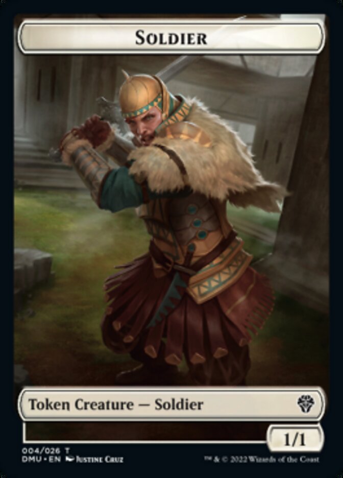 Soldier // Wurm Double-Sided Token [Dominaria United Tokens]