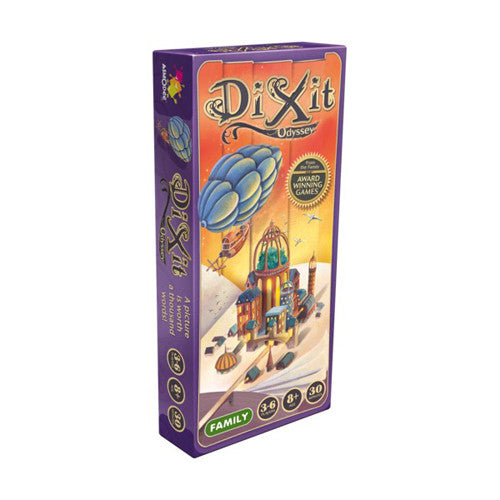 Dixit Odyssey is the second expansion for the famous Dixit, the game which has earned high praise from all over the world. With this new opus, let your imagination wander and set your sights on new and more amazing dreamscapes!Requires Dixit base game to play.