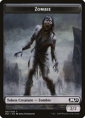 Cat (011) // Zombie Double-Sided Token [Core Set 2021 Tokens]