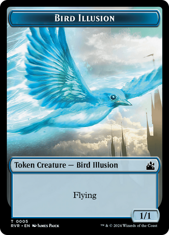 Goblin (0008) // Bird Illusion Double-Sided Token [Ravnica Remastered Tokens]