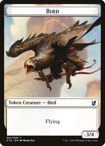Bird Token (001/029) [Commander 2019 Tokens]