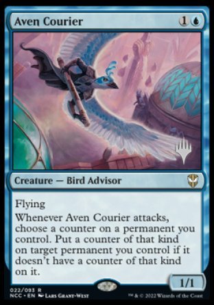 Aven Courier (Promo Pack) [Streets of New Capenna Commander Promos]
