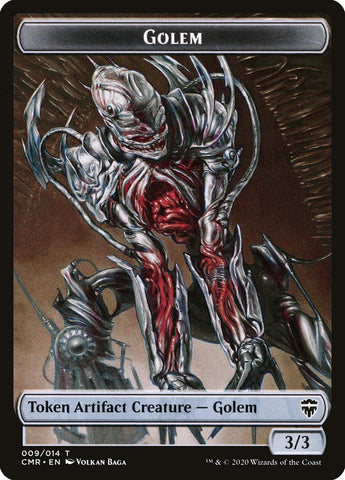 Copy (013) // Golem Double-Sided Token [Commander Legends Tokens]
