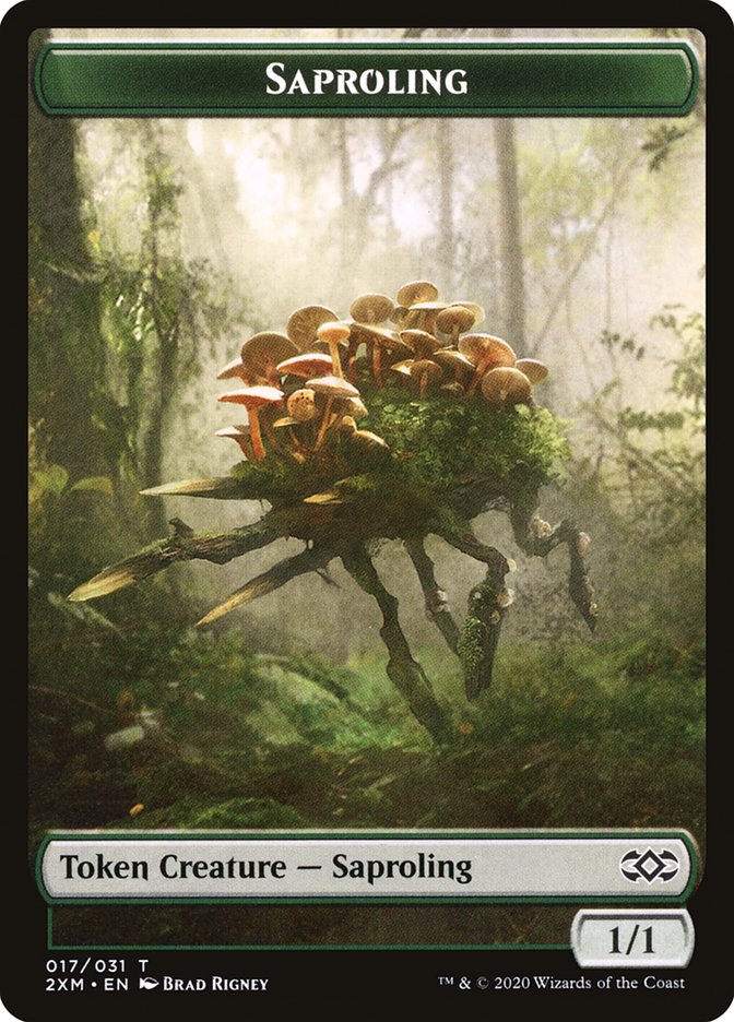 Plant // Saproling Double-Sided Token [Double Masters Tokens]