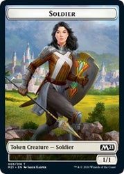Soldier // Treasure Double-Sided Token [Core Set 2021 Tokens]