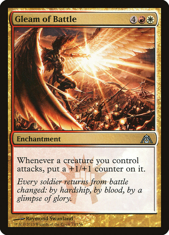 mtg dragon's maze card prices Gleam of Battle [Dragon's Maze]