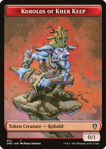Kobolds of Kher Keep // Dragon Double-Sided Token [Phyrexia: All Will Be One Commander Tokens]