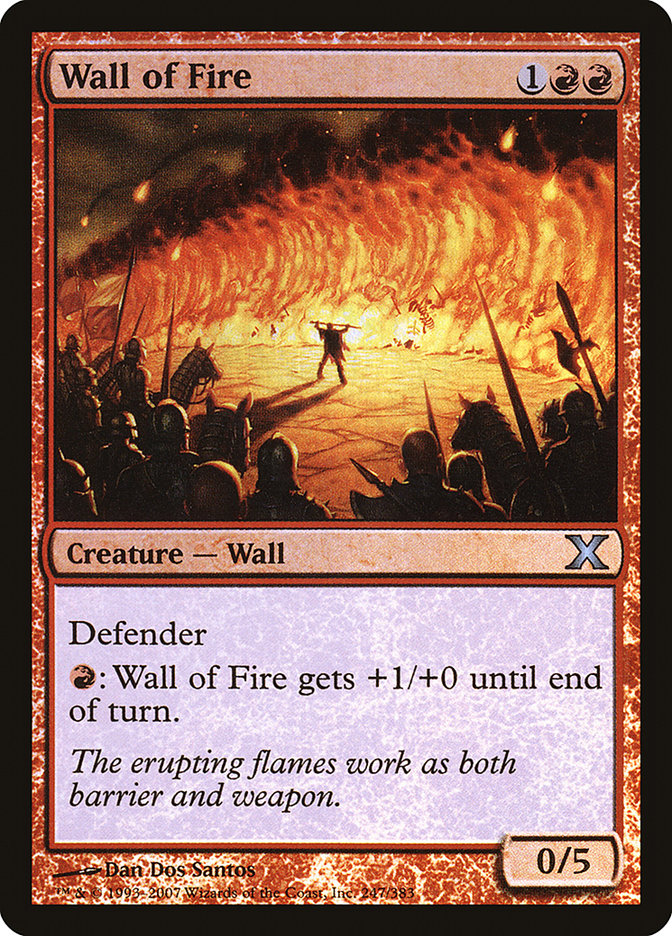 Wall of Fire (Premium Foil) [Tenth Edition]