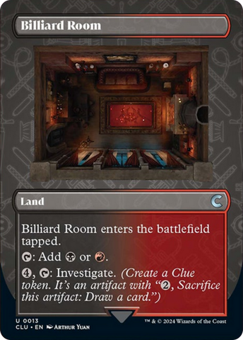 Billiard Room (Borderless) [Ravnica: Clue Edition]