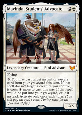 mtg advisor cards Mavinda, Students' Advocate [Strixhaven: School of Mages]