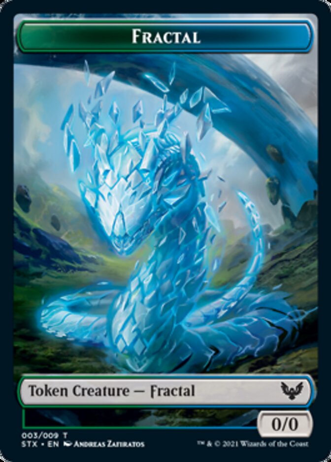 Elemental // Fractal Double-Sided Token [Strixhaven: School of Mages Tokens]