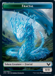Elemental // Fractal Double-Sided Token [Strixhaven: School of Mages Tokens]