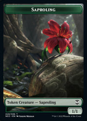 Beast // Saproling Double-Sided Token [Streets of New Capenna Commander Tokens]