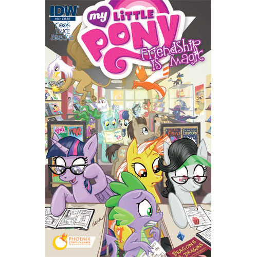 Did you miss Everfree NW this year but still want a chance to pick up the cover exclusively available at the con or at our store?  Well look no further! The climactic conclusion to "Reflections" is here! The fate of two Equestrias hangs in the balance as our ponies scramble to help their new allies. It will take an unexpected sacrifice to save the day. but from whom?  We've even gotten the cover artist, Dana Simpson, on hand to sign copies if you so desire!