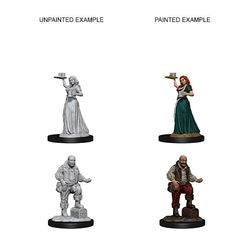 PATHFINDER: DEEP CUTS UNPAINTED MINIATURES -W3-SERVING GIRL AND MERCHANT