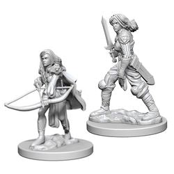 PATHFINDER: DEEP CUTS UNPAINTED MINIATURES -W1-FEMALE HUMAN FIGHTER