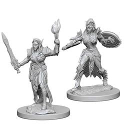 PATHFINDER: DEEP CUTS UNPAINTED MINIATURES -W1-FEMALE ELF FIGHTER