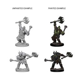 PATHFINDER: DEEP CUTS UNPAINTED MINIATURES -W3-MALE HALFORC BARBARIAN