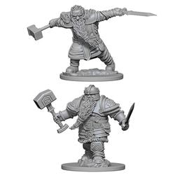 DUNGEONS AND DRAGONS: NOLZUR'S MARVELOUS UNPAINTED MINIATURES -W1-MALE DWARF FIGHTER