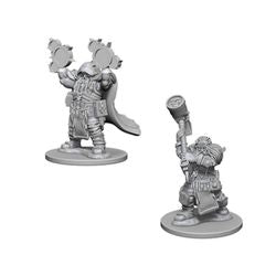 DUNGEONS AND DRAGONS: NOLZUR'S MARVELOUS UNPAINTED MINIATURES -W2-MALE DWARF CLERIC