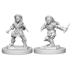 DUNGEONS AND DRAGONS: NOLZUR'S MARVELOUS UNPAINTED MINIATURES -W1-FEMALE HALFLING ROGUE