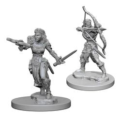 DUNGEONS AND DRAGONS: NOLZUR'S MARVELOUS UNPAINTED MINIATURES -W1-FEMALE ELF RANGER