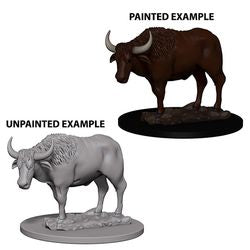 WIZKIDS DEEP CUTS UNPAINTED MINIATURES -W4-OXEN