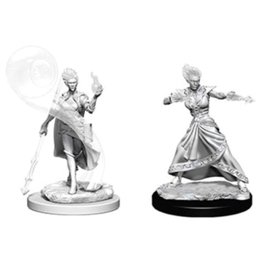 DUNGEONS AND DRAGONS: NOLZUR'S MARVELOUS UNPAINTED MINIATURES -W5-FEMALE FIREGENASI WIZARD