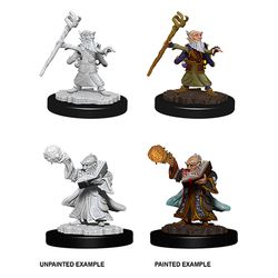 DUNGEONS AND DRAGONS: NOLZUR'S MARVELOUS UNPAINTED MINIATURES -W6-MALE GNOME WIZARD