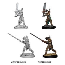 PATHFINDER: DEEP CUTS UNPAINTED MINIATURES -W6-FEMALE HUMAN BARBARIAN