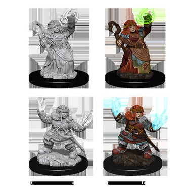 PATHFINDER: DEEP CUTS UNPAINTED MINIATURES -W7-FEMALE DWARF SUMMONER