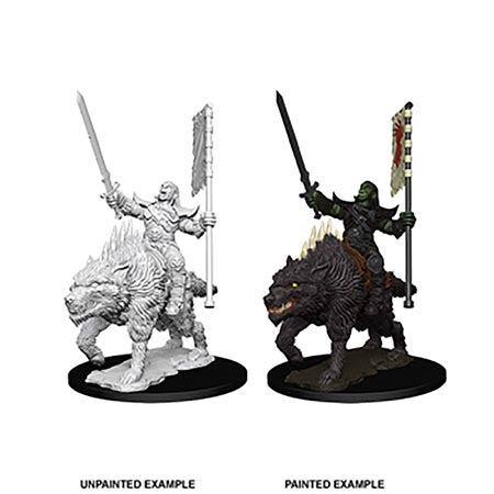 PATHFINDER: DEEP CUTS UNPAINTED MINIATURES -W7-ORC AND DIRE WOLF