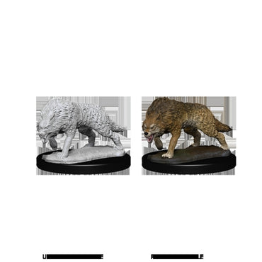 WIZKIDS DEEP CUTS UNPAINTED MINIATURES -W7-TIMBER WOLVES