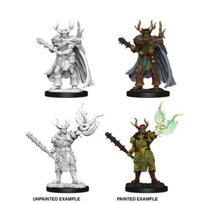 PATHFINDER: DEEP CUTS UNPAINTED MINIATURES -W10-MALE HALFORC DRUID
