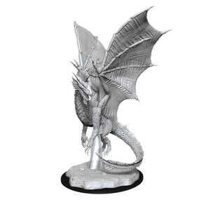 DUNGEONS AND DRAGONS: NOLZUR'S MARVELOUS UNPAINTED MINIATURES -W11-YOUNG SILVER DRAGON