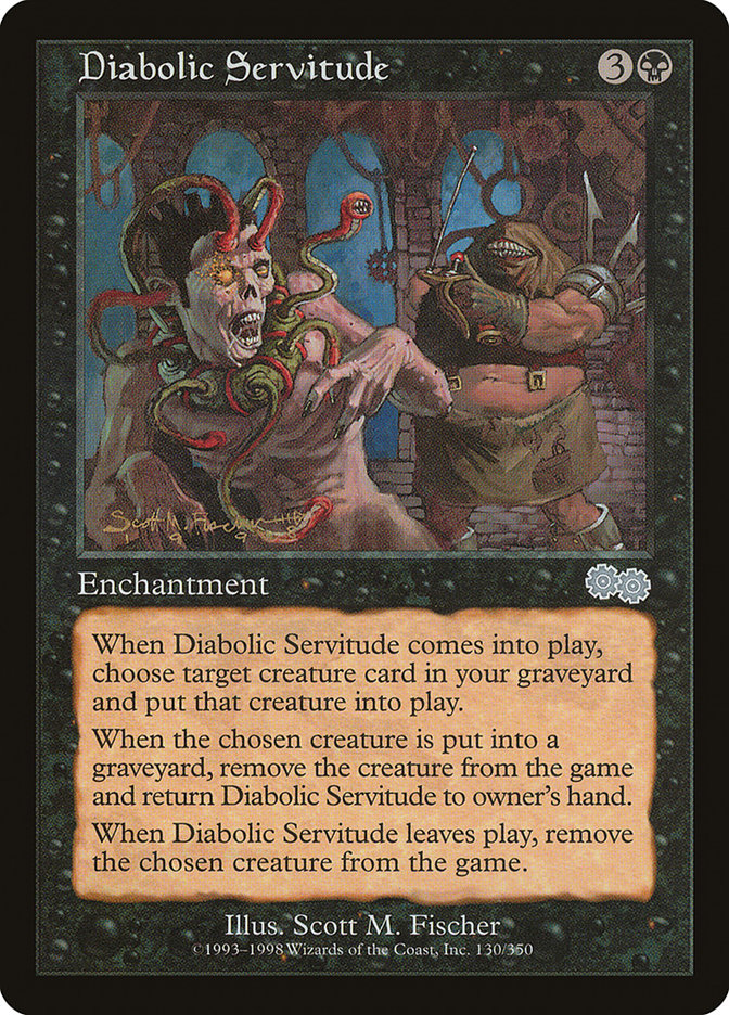 mtg whenever a card leaves your graveyard Diabolic Servitude [Urza's Saga]