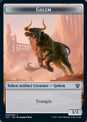 Golem (026) // Thopter Double-Sided Token [Commander 2021 Tokens]