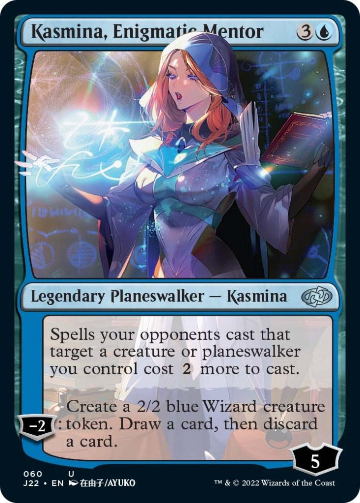 mtg mentor cards Kasmina, Enigmatic Mentor [Jumpstart 2022]