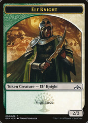 Saproling // Elf Knight Double-Sided Token [Guilds of Ravnica Guild Kit Tokens]